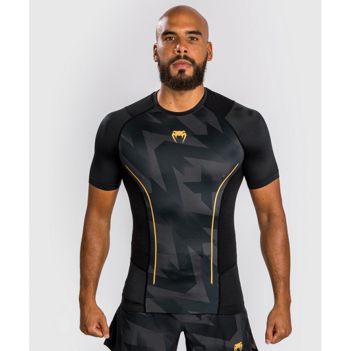 Рашгард - Venum Razor Rashguard Short Sleeves - Black/Gold​